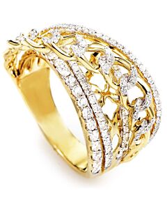 LB Exclusive 18K Yellow Gold Diamond Band Ring KOW32271RZZ