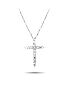 LB Exclusive Platinum 0.25ct Diamond Everyday Cross Necklace PN15389
