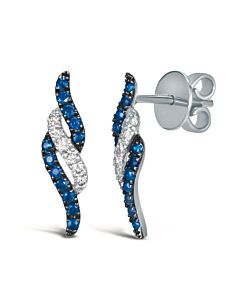 Le Vian Ladies  Blueberry Sapphire Earrings set in 14K Vanilla Gold