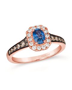 Le Vian Ladies Blueberry Sapphire Rings set in 14K Strawberry Gold