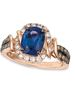 Le Vian Ladies Blueberry Tanzanite Ring set in 14K Strawberry Gold