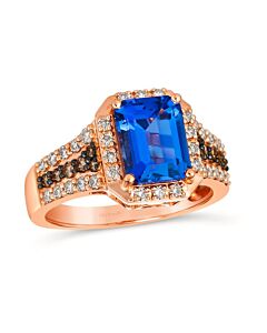 Le Vian Ladies Blueberry Tanzanite Rings in 14K Strawberry Gold