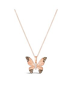 Le Vian Ladies Butterfly Away Necklaces set in 14K Strawberry Gold