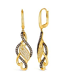 Le Vian Ladies Chocolate And Honey Swirl Earrings set in 14K Honey Gold