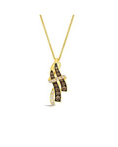 Le Vian Ladies Chocolate And Honey Swirl Necklaces set in 14K Honey Gold