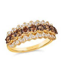 Le Vian Ladies Chocolate Diamonds Band Rings set in 14K Honey Gold