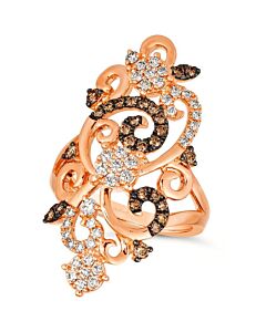 Le Vian Ladies Chocolate Diamonds Crazy Collection Rings set in 14K Strawberry Gold