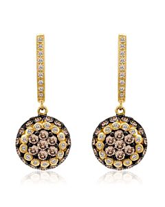 Le Vian Ladies Chocolate Diamonds Earrings set in 14K Honey Gold