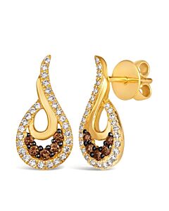 Le Vian Ladies Chocolate Diamonds Earrings set in 14K Honey Gold