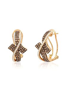 Le Vian Ladies Chocolate Diamonds Fashion Earrings in 14k Honey Gold