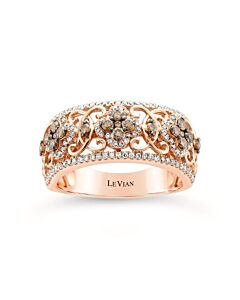Le Vian Ladies Chocolate Diamonds Fashion Ring in 14k Strawberry Gold