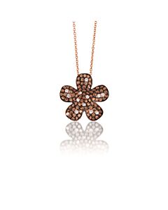 Le Vian Ladies Chocolate Diamonds Necklaces set in 14K Strawberry Gold