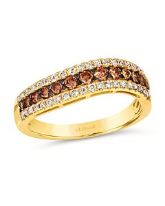 Le Vian Ladies Chocolate Diamonds Rings set in 14K Honey Gold