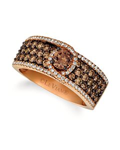 Le Vian Ladies Chocolate Diamonds Rings set in 14K Strawberry Gold
