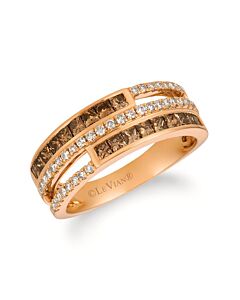 Le Vian Ladies Chocolate Diamonds Rings set in 14K Strawberry Gold