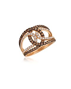 Le Vian Ladies Chocolate Gladiator Rings in 14K Strawberry Gold