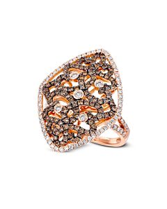 Le Vian Ladies Chocolate Lace Rings set in 14K Strawberry Gold