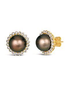 Le Vian Ladies Chocolate Pearl Collection Earrings set in 14K Honey Gold