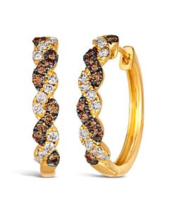 Le Vian Ladies Chocolate Twist Earrings set in 14K Honey Gold