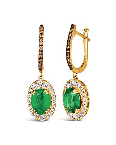 Le Vian Ladies Costa Smeralda Emeralds Earrings set in 14K Honey Gold