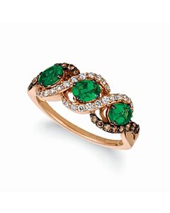 Le Vian Ladies Costa Smeralda Emeralds Rings in 14K Strawberry Gold