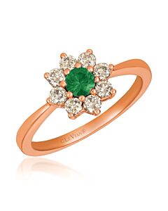 Le Vian Ladies Costa Smeralda Emeralds Rings set in 14K Strawberry Gold