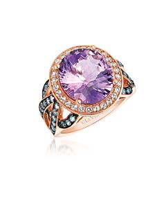 Le Vian Ladies Cotton Candy Amethyst Rings set in 14K Strawberry Gold