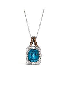 Le Vian Ladies Deep Sea Blue Topaz Necklaces set in 14K Vanilla Gold