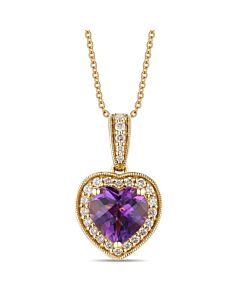 Le Vian Ladies Grape Amethyst Heart Collection Necklaces set in 14K Honey Gold
