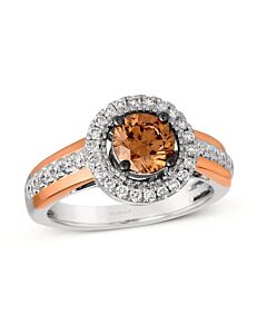Le Vian Ladies Le Vian Couture Chocolate Solitaire Rings set in 18K Two Tone Gold