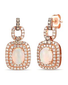 Le Vian Ladies Neopolitan Opal Earrings set in 14K Strawberry Gold