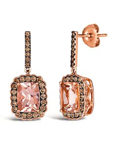 Le Vian Ladies Peach Morganite Earrings set in 14K Strawberry Gold