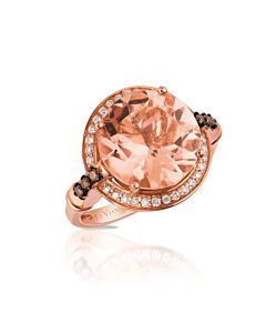 Le Vian Ladies Peach Morganite Ring set in 14K Strawberry Gold