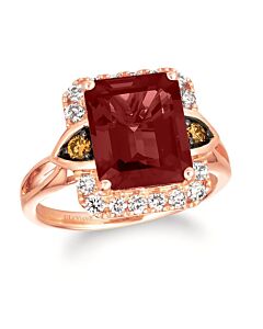 Le Vian Ladies Pomegranate Garnet Collection Rings set in 14K Strawberry Gold