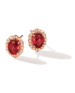 Le Vian Ladies Raspberry Rhodolite Collection Earrings set in 14K Strawberry Gold