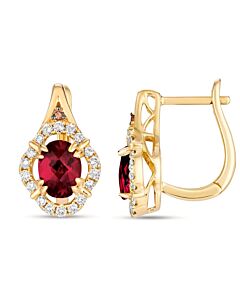 Le Vian Ladies Raspberry Rhodolite Earrings set in 14K Honey Gold