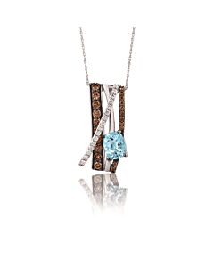 Le Vian Ladies Sea Blue Aquamarine Necklaces set in 14K Vanilla Gold