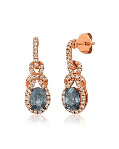 Le Vian Ladies Soothing Gray Spinel Earrings set in 14K Strawberry Gold