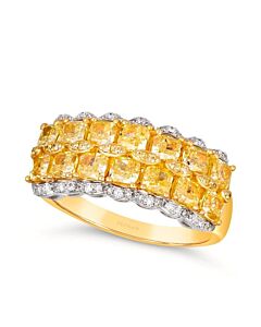 Le Vian Ladies Sunny Yellow Diamonds Rings set in Two Tone Platinum and 14k Honey Gold