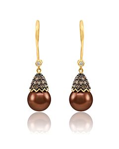 Le Vian Ladies Wisdom Pearls Fashion Earrings in 14k Honey Gold