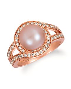Le Vian Ladies Wisdom Pearls Ring set in 14K Strawberry Gold