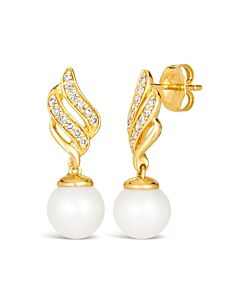 Le Vian Ladies Wisdon Pearls Earrings set in 14K Honey Gold