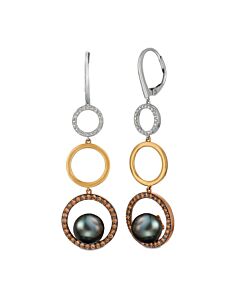 Le Vian Ladies Wisdon Pearls Earrings set in 14K Tri Color Gold