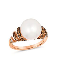 Le Vian Ladies Wisdon Pearls Rings set in 14K Strawberry Gold