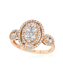 Le Vian Ring Vanilla Diamonds set in 14K Strawberry Gold Ring Size 7 ZUEF 3