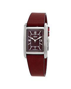 Leather Red Dial Watch