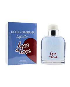 Dolce and Gabbana Men's Light Blue Love Is Love EDT Spray 4.2 oz Fragrances 3423473109754
