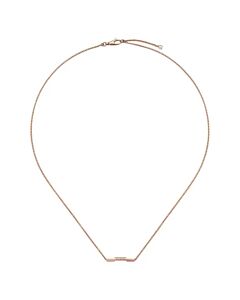 Link to Love Necklace with 'Gucci' Bar in Rose Gold