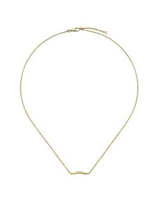 Link to Love Necklace with 'Gucci' Bar in Yellow Gold