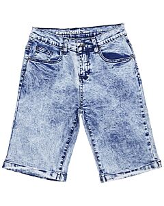 Little Eleven Paris Boys Light Blue Looney Knit Shorts